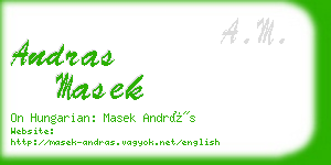 andras masek business card